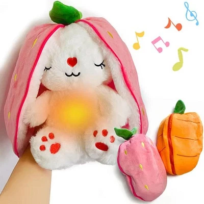 Muñeco de peluche Luminous Bunny con música, luces de movimiento - juguete suave para dormir bebé Foto 1 de 4