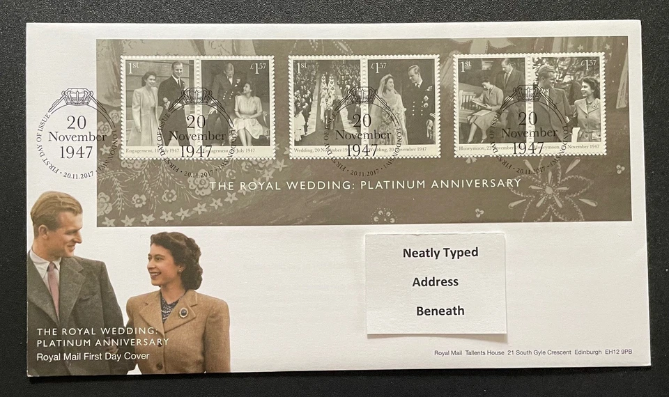 2017 Royal Wedding Platinum Anniversary RM FDC. With London SW1 Special H/S. - Image 1 of 1