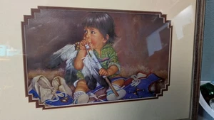 Carol Theroux 1985 Limited Print - Daddy's Boy - Signed w/ Inscription & Framed - Picture 1 of 4