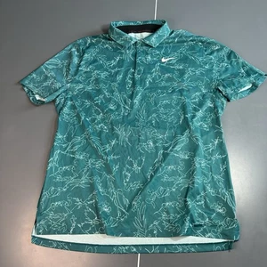 Nike Tiger Woods Golf Polo Uomo Dri-Fit ADV Verde Taglia M DX6092 - Foto 1 di 12