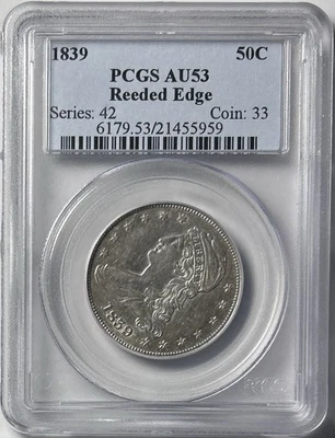 BUSTO TAPADO 50C borde de caña 1839 graduación profesional AU53 Foto 1 de 2