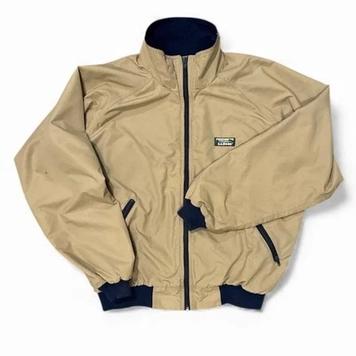Chaqueta de Colección LL Bean Para Hombre Grande Bronceada Hecha en Tres Temporadas EE. UU. Forrada de Vellón Años 90 Foto 1 de 4