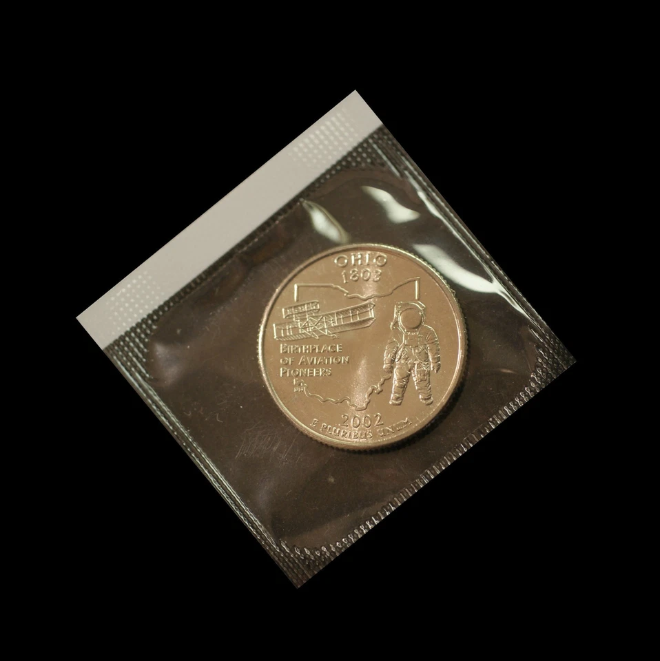 2002 P Ohio State BU Washington Statehood Quarter in Original Mint Cello  - Image 1 of 1