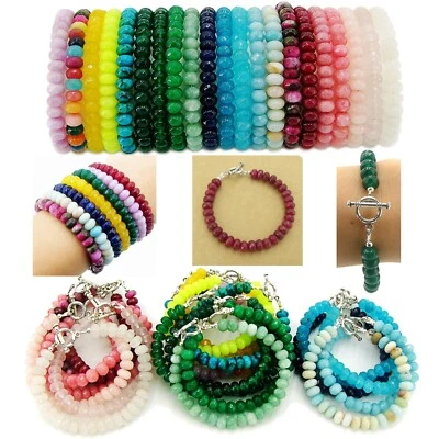 Bailysbeads® Armband Rubin Smaragd Saphir Apatit usw. wählbar Unisex Armkettchen - Bild 1 von 4