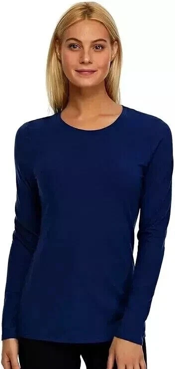 Felina Womens Cozy Knit Long Sleeve Shirt Top 1723851 Blue XS