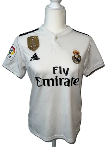 Gareth Bale Adidas #11 Real Madrid Champions Patch Soccer Jersey Men Sz S 2017 Cover