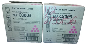 (1) Original Ricoh Savin Lanier 842198 MAGENTA Toner MP C8003 teilgeöffnete Box - Bild 1 von 2
