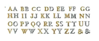 Wax Letters, Wax Numbers, Gold/Silver 8mm, Number & Letter Choice - Image 1 of 2