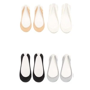 8 Pairs Summer Ice Silk Boat Socks Women Forefoot Pad Shallow Hollow Sling Si... - Picture 1 of 8