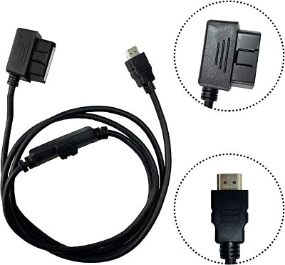 Enchufe de cable de monitor OBDII a HDMI para monitor de enchufe Edge CS2 CTS2 CTS3 H008000 Foto 1 de 4