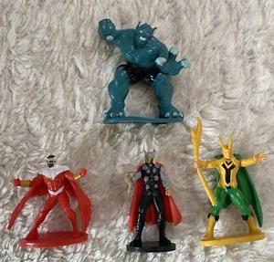 4x Miniture DC Comics and Marvel Superhero Figure Bundle Figures Cake Toppers - Picture 1 of 1