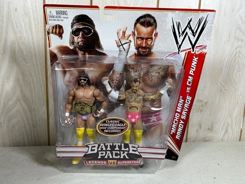 WWE CM Punk Macho Man Randy Savage Battle Pack Series Mattel Figure 2-Pack WWF Cover