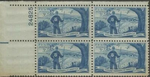 Plate Block of 4 stamps - Scott 1024 - 3 cent - Future Farmers - 1953 - MNH - Picture 1 of 1