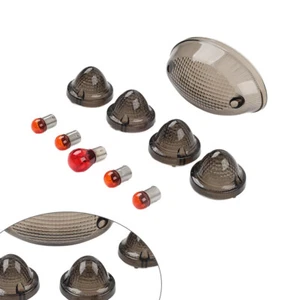 Turn Signals Cover Tail Light Lens Smoke For T100 Scrambler Speedmaster Roadster - Picture 1 of 9