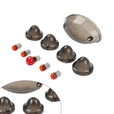 Turn Signals Cover Tail Light Lens Smoke For T100 Scrambler Speedmaster Roadster - Imagem 1 de 4