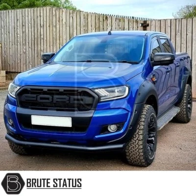 BRUTE STATUS Ford Ranger 2015+ T7 T8 City Bar nero opaco (toro protezione paraurti spoiler spinta)