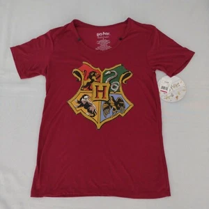 Harry Potter Shirt Junior Damen klein rot Perlen Hogwarts Wappen T-Shirt - Bild 1 von 12