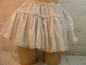 SISSY ADULT BABY SEXY FANCY DRESS white analgise MICRO MINI FRILLY SKIRT 11"LONG - Picture 1 of 2