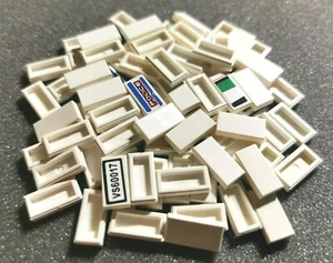 LEGO® Basic 80 Stück Fliesen Plättchen Plates 1/3 flach weiß white 1x2 #3069 - Bild 1 von 1