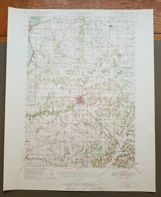 Оригинальная винтажная топографическая карта River Falls, Wisconsin 1946 USGS 21 x 17 дюймов - Изображение 1 из 4