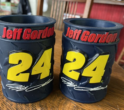 Jeff Gordon #24 Cooler Coozie Koozie Blue Hard Rubber Cover