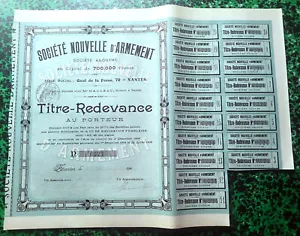 Dépt 44 - Nantes 79 Quai de la Fosse - Cie Maritime Ste Nouvelle d'Armement 1907 - Picture 1 of 2