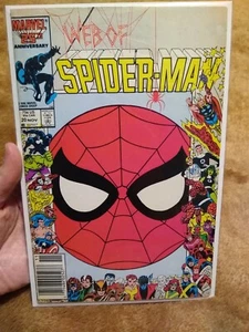 Web of Spider-Man #20 1986 Newsstand Marvel Comics 25th Anniversary - Picture 1 of 19