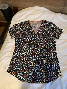 Code Happy Women’s Pattern Scrub Top Size S - Picture 1 of 2