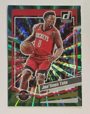 Jae'SEAN TATE 2023-24 Panini Donruss - Green Laser Holo #171 Rockets All-Rookie - Image 1 of 2