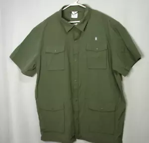 New Little Donkey Andy Quick Dry 4 Way Stretch Green Snap Front Shirt Mens XXXL - Picture 1 of 11
