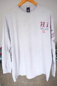 Vintage Tommy Hilfiger Athletics Spell Out Logo Men's Sz XL Long Sleeve T Shirt - Picture 1 of 11
