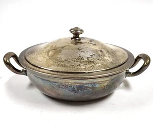 Cuenco para servir alemán Wellner vintage de la Segunda Guerra Mundial - Plato de plata pesado de 40 cl - marcado 12 - Imagen 1 de 8