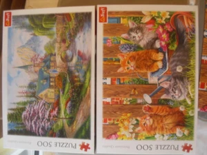2 x Trefl 500 Stck. Puzzle Kätzchen im Garten/Waldabgeschiedenheit Sehr guter Zustand - Bild 1 von 5