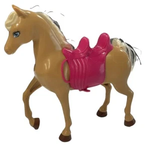 Barbie, Golden Toy Horse w/Pink Saddle - Bild 1 von 3