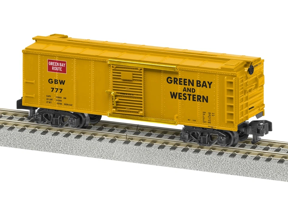 LIONEL AMERICAN FLYER GREEN BAY & WESTERN BOXCAR #777 S GAUGE prr 2019082 NEW - Image 1 of 1