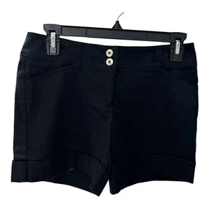 White House Black Market Black Low Rise Cuffed Shorts. 5” Inseam. Sz 0 - Picture 1 of 7
