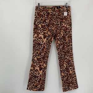 AG Adriano Goldschmeid Jodi vita alta slim svasata crop ghepardo leopardo nuovo 26 - Foto 1 di 5