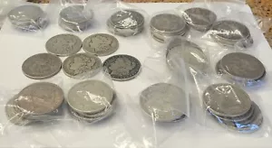 Lot Of (5) Pre 21 Cull Morgan Silver Dollars Random Years. - Picture 1 of 6