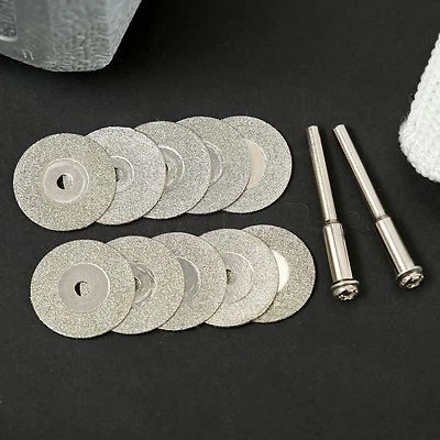 10Pcs 20mm Mini Diamond Tipped Cut Off Disc Wheel for Rotary Tool Stone Cutting - Image 1 of 4