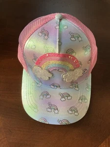 Girl’s Sparkle Rainbow Baseball Cap Miss Gwen’s OMG Accessories 299093 NWOT - Picture 1 of 6