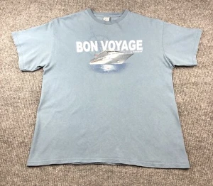 Delta Carnival Bon Voyage Short Sleeve T-shirt Adult Size XL Blue (read) - Picture 1 of 16