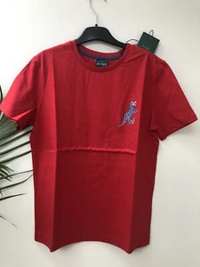 Designer Paul Smith Red Dinosaur T-shirt Organic Cotton Size Medium BNWT RRP £65 - Picture 1 of 10