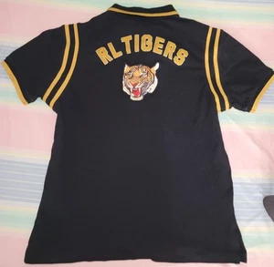 Polo Ralph Lauren Tigers RL Tigers Rugby Polo Talla Mediana Ajuste Personalizado Negro/Amarillo - Imagen 1 de 4