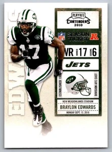 2010 Playoff Panini Contenders Braylon Edwards New York Jets #66 - Picture 1 of 2