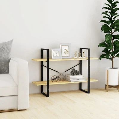 2-Tier Bookshelf Display Storage Shelves Cabinet Bookcase Pine Wooden Shelf - image 1 of 4