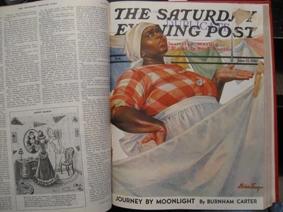 Bound Saturday Evening Post Apr-June 1940 WWII Norman Rockwell J C Leyendecker - Image 1 of 4