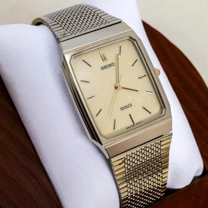 Reloj de Vestir SEIKO Dolce Tungsteno Cuarzo Nuevo Batería Limpiado Pieza Única - Imagen 1 de 10