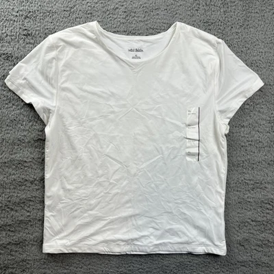 Wild Fable Shirt Womens XL White Short Sleeve Crewneck Stretch Tee T-Shirt - Image 1 of 4