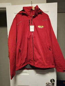 Trimark Herren XL Nylon Mantel Jacke Full Zip in Fleecefutter JB Hunt Logo rot - Bild 1 von 7