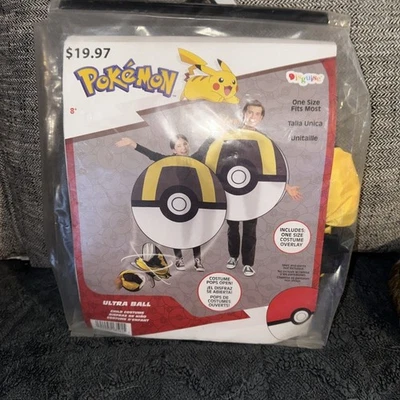 Fantasia Pokémon Ultra Ball Pops aberta tamanho único - Imagem 1 de 4
